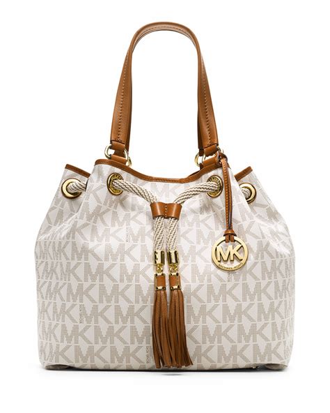 michael kors 2 piece beige|michael kors tan tote bag.